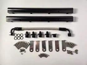 81008bk A-team Performance Ls Fuel Rail Kit Cathedral Port -8an Fitting Ls1 Ls2 Ls3 Ls6 Lsx Billet Alum