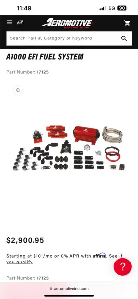 Aie-17125 Aeromotive A1000 Efi Fuel System New