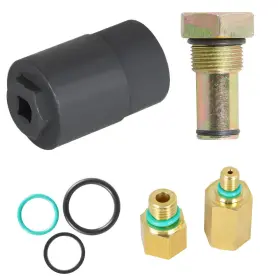 1030104 Aftermarket For Ford 6.0l Ipr Valve Socket Air Test Fitting Fuel Rail Adapter