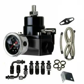 Ak1020 Aikosin Universal Adjustable Aluminum Fuel Pressure Regulator Kit Oil 0-100psi Gauge