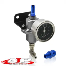 Fpr-003ch-340-s7 Ajp Distributors 160 Psi Jdm Fuel Pressure Regulator Fpr Oil Gauge Polish For Nissan