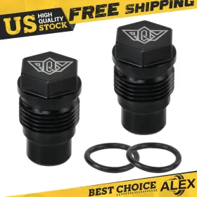 Al-odp01bk-qy Alex 2x Chevy Gmc 6.6l Duramax 05-10 And Dodge 6.7l Cummins Race Fuel Rail Plug Valve