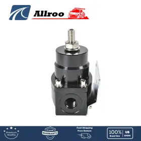 Alu1998685 Allroo Adjustable Injected Bypas Fuel Pressure Regulator Universal 0-160 Psi An6 Black