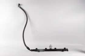 Ams.04.07.0006-2 Ams Performance Black Fuel Rail Kit With Pulsation Dampener For 2008-15 Mitsubishi Evo X