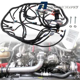 Ech002-dl-w Anwenchapey Stand Alone Harness For 4.8 5.3 6.0 Ls Ls1 Swap Drive By Cable Dbc 4l60e 1997-06