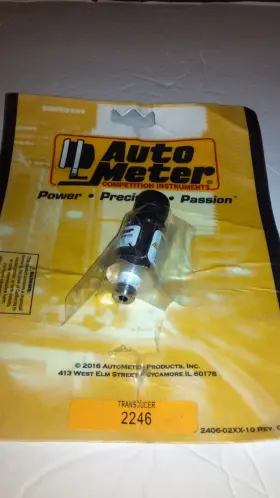 2246 Auto Meter Transducer 0-100 Psi Fuel Press Elec