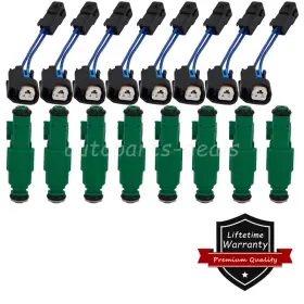 1091412 Autoparts-deals 8pcs Upgrade 4 Hole Fuel Injectors For 1996/97/89/99 Dodge Ram Dakota 5.2l 5.9l