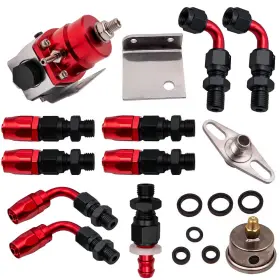 6td10h Bfo Universal Adjustable Fuel Pressure Regulator Kit 100psi Guage An6 Fitting New