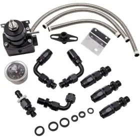 B1tvjw Bfo T6061 Aluminum -6an Size 0-100 Psi 6an Adjustable Fuel Pressure Regulator Gauge