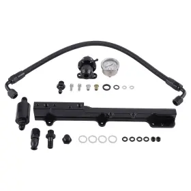 Gv9p6d Bfo High Fuel Pressure Regulator Gauge Rail Line For Acura Integra B-series Engines