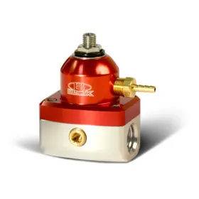 Bxfu-00410-rds Blox Racing 2-port Design Red/silver Adjustable Fuel Pressure Regulator -6an