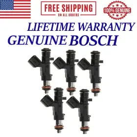 0280158315 Bosch Oem 5x Fuel Injectors Fits 05-16 Volvo C30 S60 V50 Xc60 L5 2.5l
