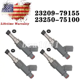 23250-75100 Bza1081 609701637104 4pcs Flow Matched Fuel Injector For 2005-13 Toyota Tacoma 2.7l 67381