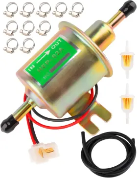 Efp-2 Clatoon Universal Electric Fuel Pump Kit 12v With 6.56 Ft 5/16 Inch Id Line Inline