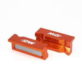 6-02-1007 Deatschwerks 4 Inch Aluminum Soft Jaws With Magnet - Orange Anodized