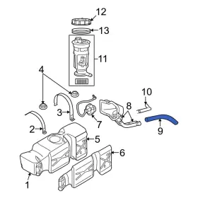 52110306ab Dodge Oe For Ram 3500 2006-2009 Fuel Filler Hose