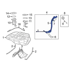 68039532aa Dodge Oe For Journey 2009-2020 Fuel Filler Hose