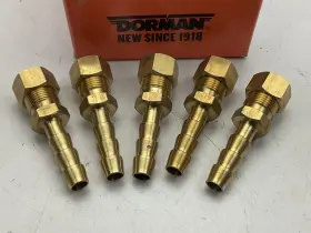 800-0355 Dorman Fuel Line 3/8 Inch Brass Compression Fitting To Barb - 5 / Pack