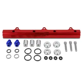 Dpt-frkb16rd Dpt Motorsports Fit B16/b17/b18 Ek Em Dc Red Aluminum Top Feed High Flow Fuel Injector Rail Kit