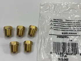 209200-5 Edelmann 5 209200 1/8 Inch Brass Hex Head Male Thread Pipe Plug Fittings 209200-5 Edelmann 5 209200 1/8 Inch Brass Hex Head Male Thread Pipe Plug Fittings
