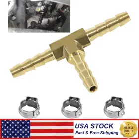 Egqp610 Eg-auto Fuel Injector Return Line T Fitting Brass For Ford 6.7l Powerstroke Diesel 11-20