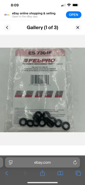 Es-73046 Felpro Es 73046 Fuel Injector Seals Gas Set Upper For Vw Dodge Charger Jeep 300