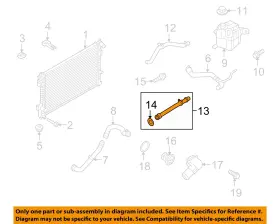 Aa5z8a505a Ford Oem 10-19 Flex Cooling Radiator Components-intake Tube