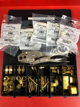 86113 Forney Oxy-acetylene Fuel Gas Hose Repair Kit Large With Storage Case