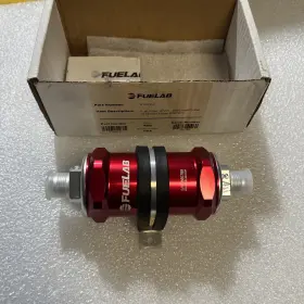 81802-2 Fuelab In-line Fuel Filter 81802 -8an 10 Micron Red