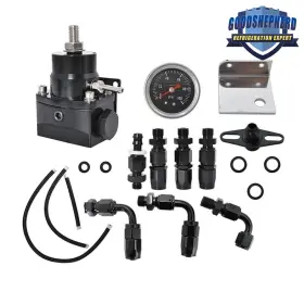 Gp481616dh Goodshepherd18 Adjustable Fuel Pressure Regulator Kit 100psi Guage An6 Fitting Universal Black