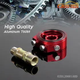 E-02egj0001ard Grandorange Racing Sport Jdm Aluminum Oil/gauge Filter Sandwich Adapter Plate Red