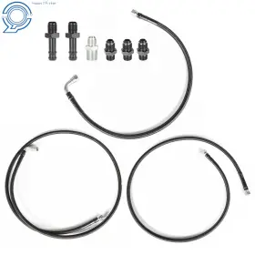 Happy19star Hp90078 Transmission Cooler Lines Kit Hoses Ss Fit For 1996-2002 Dodge Ram 5.9l 47re