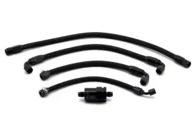Hyb-flk-01-06 Hybrid Racing Tucked Fuel Line Kit For Civic 92-00 Integra 94-01 K Series Swap