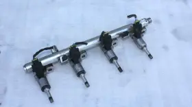 35340-2b100 Hyundai Oem 2012 2013 2014 2015 2016 Kia Soul 1.6l Fuel Injector Set With Rail Ot19
