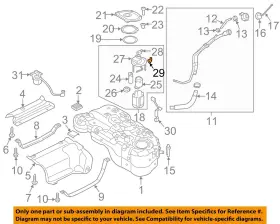 314353t000 Hyundai Oem 15-24 Accent Fuel System Components-pressure Sensor