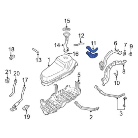 172285w500 Infiniti Oe For Qx4 2002-2003 Fuel Filler Hose