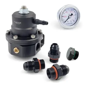 6an-fuel-regulator-bk K-motor Performance 6an Fuel Pressure Regulator Kit - Adjustable Universal With Return Port K-m