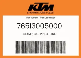 76513005000 Ktm Genuine Clamp Cyl. Pin O-ring -