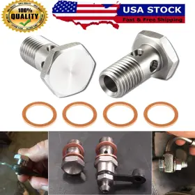 Kyqp0601 Ky-auto Fuel Banjo Bolt Ultra High Flow Upgrade Kit For Ford 6.0l And 6.4l Powerstroke