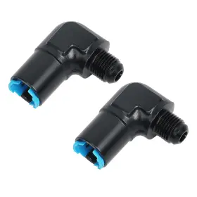 An6-3 Lencoolracing Lk-90 An6-3/8 6an Male To 3/8 Inch Quick-disconnect Female 90 Push-on Efi Fuel Rail Fitting 2pcs