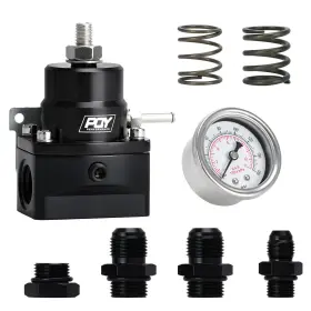 Fpr88bk-qy Lizhi Universal Adjustable Fuel Pressure Regulator Kit 3-20 20-45 45-70psi An8 Fitting