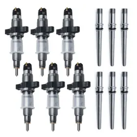 0445120255 Lococee 0445120113 6pcs Fuel Injector Fits For 2003-2004 Dodge Ram2500 3500 Cummins 5.9l