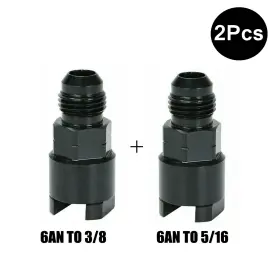 Lk-an6-38516 Lokocar Efi Fuel Rail Adapter Feed/return An6 Push On Fits For Lt1 Lt4 Ls1 Lq4 Lq9 Black