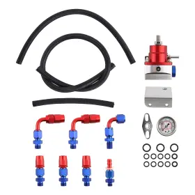 3cgybn Maxpeedingrods Adjustable Fuel Pressure Regulator Kit 100psi Gauge An-6 Fitting End New