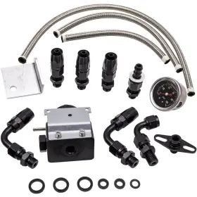 3vdxlg Maxpeedingrods Adjustable Fuel Pressure Regulator Kit 100psi Guage An6 Fitting Universal