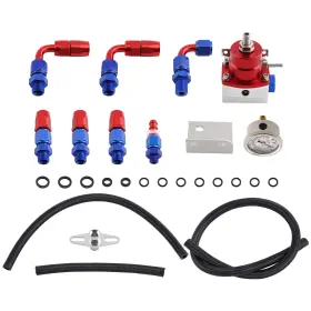 9f2p3g Maxpeedingrods Black Adjustable Fuel Pressure Regulator Kit 100psi Guage An6 Fitting New 1 Set