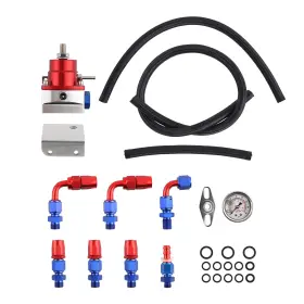 Maxpeedingrods B1jgtp Black Adjustable Fuel Pressure Regulator Kit 100psi Guage An6 Fitting New 1 Set
