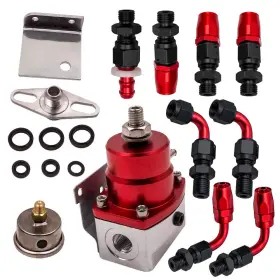 Ba6wuo Maxpeedingrods Adjustable Fuel Pressure Regulator Kit 100psi Gauge An 6 Fitting End New