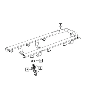 04591889aa Mopar Genuine Fuel Rail 4591889aa