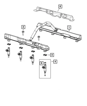 04627477ac Mopar Genuine Fuel Rail 4627477ac